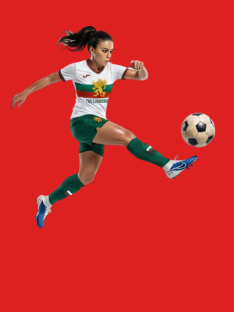 Bulgarian Soccer Girl Kicking Football Sports Art by Utopian-Magic