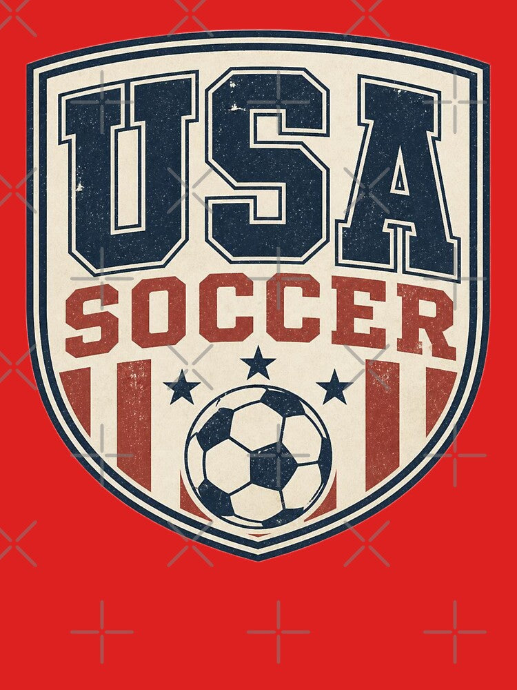 Vintage USA Soccer Athletic Department | Retro Varsity Football Fan by LEOdesignerArt