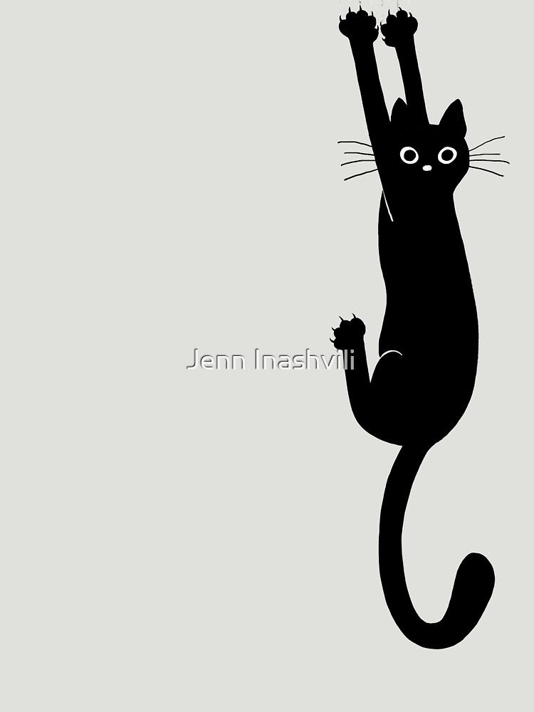 Black Cat Holding On by Jenn Inashvili