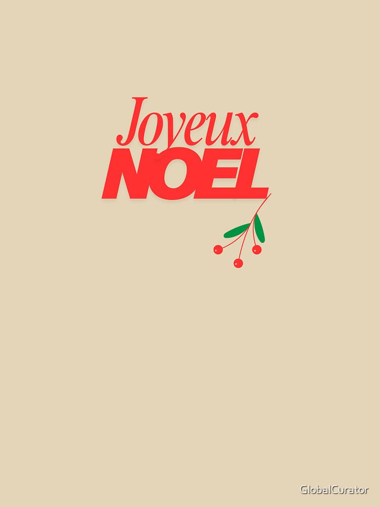 Modern Joyeux Noel - Merry Christmas Greetings by GlobalCurator