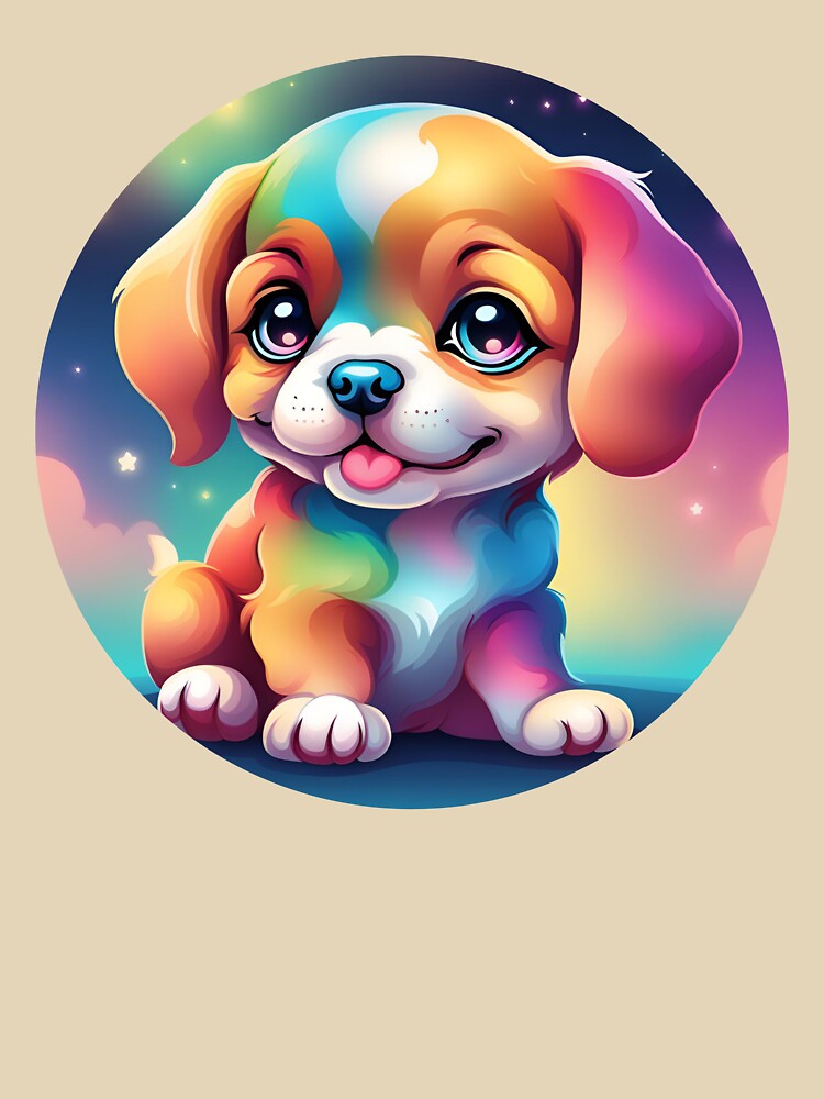 Cute Puppy with Bright Colors by AvrilDesigns06