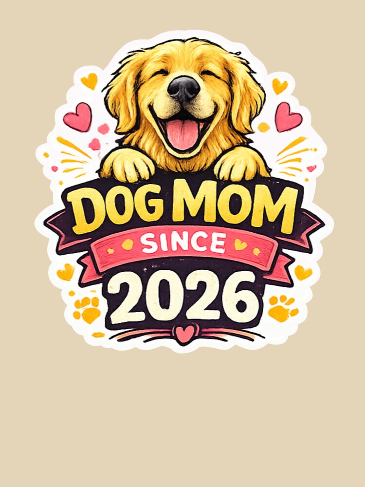 Dog Mom Since 2026 Cute Golden Retriever Gift Sticker by InjeyArt