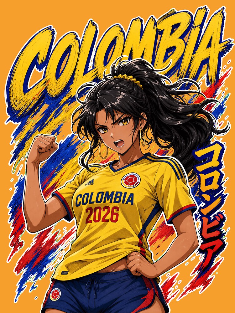 Colombia Anime Soccer Girl - 2026 Striker Waifu by Senpai Syndicate