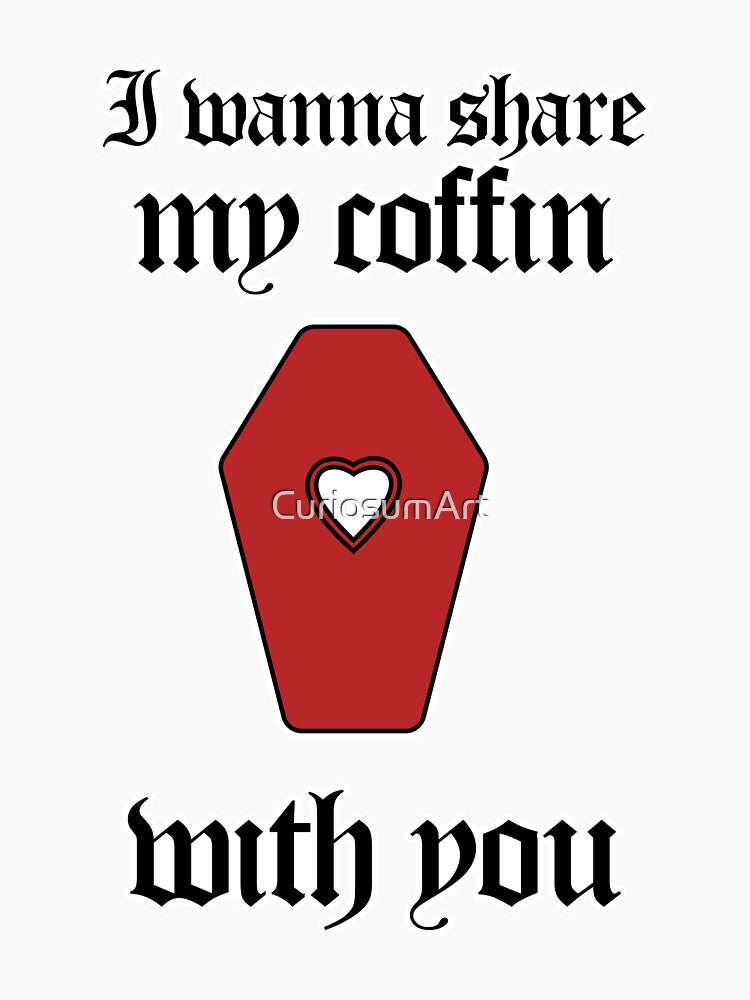 Share my coffin simple red - gothic valentine's day by CuriosumArt