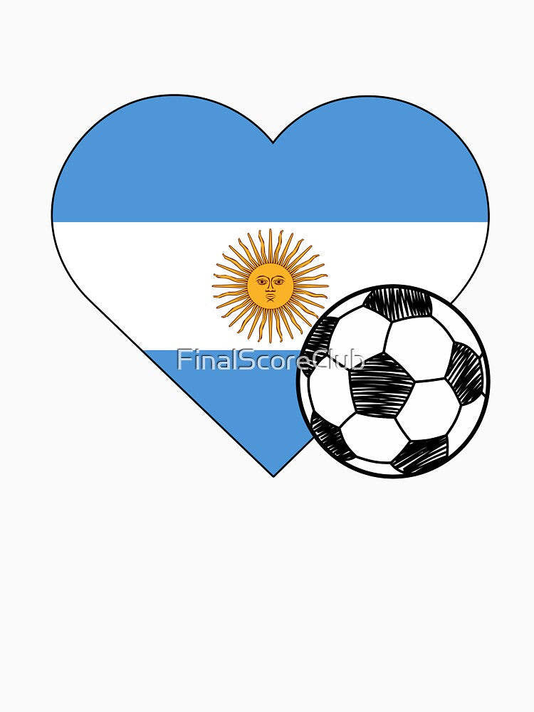 Argentina Soccer Heart Design by FinalScoreClub
