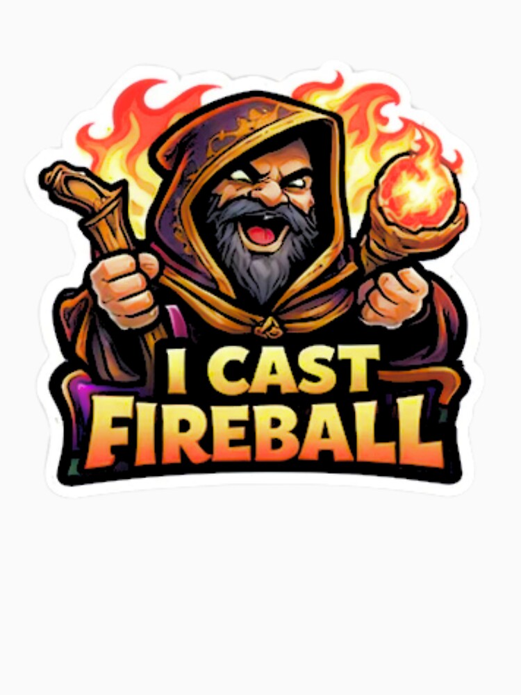 I Cast Fireball Chaotic Wizard Humor by Vibe Forge Gold