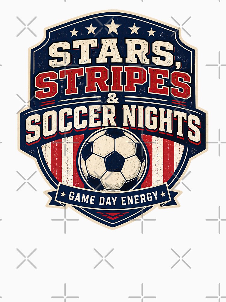 Stars Stripes Soccer Nights USA Fan Design by Arabic Ink Studio