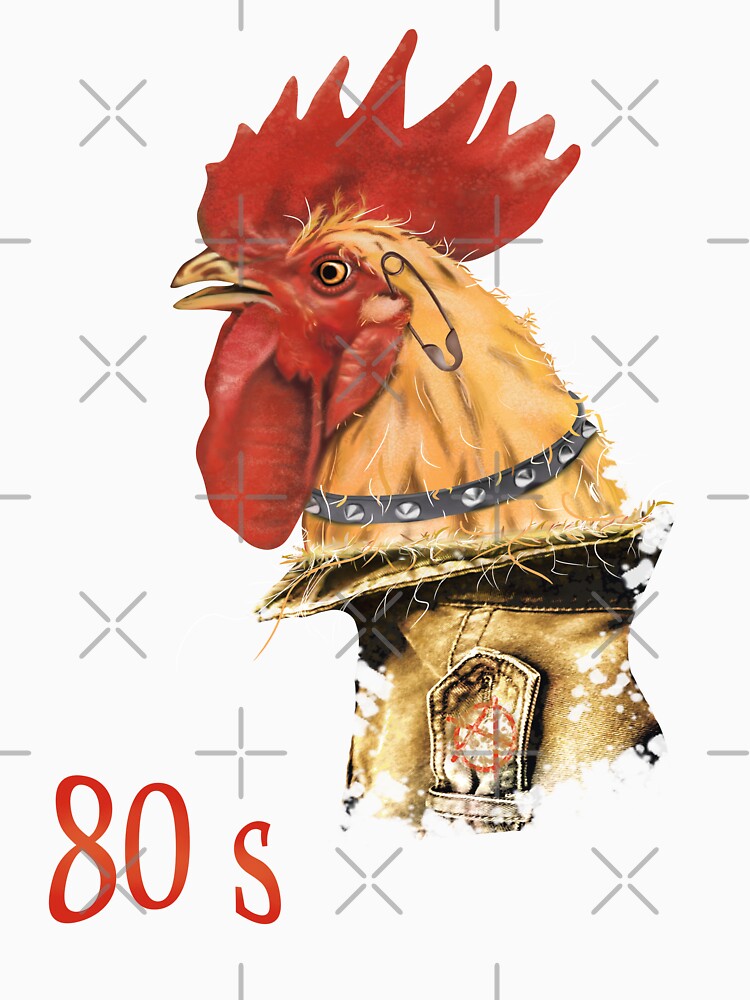 Funny rooster punk rocker - punk by gardentree