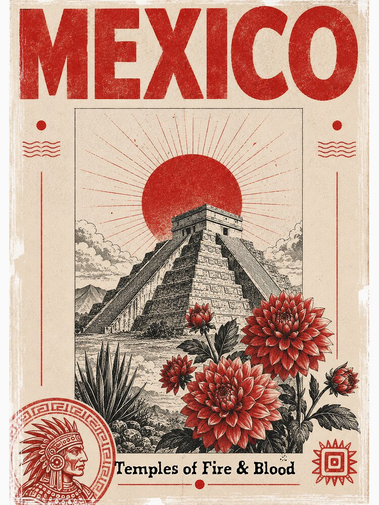 Mexico Heritage Design Styled In Urban Grunge Fashion by RustyGhostWear