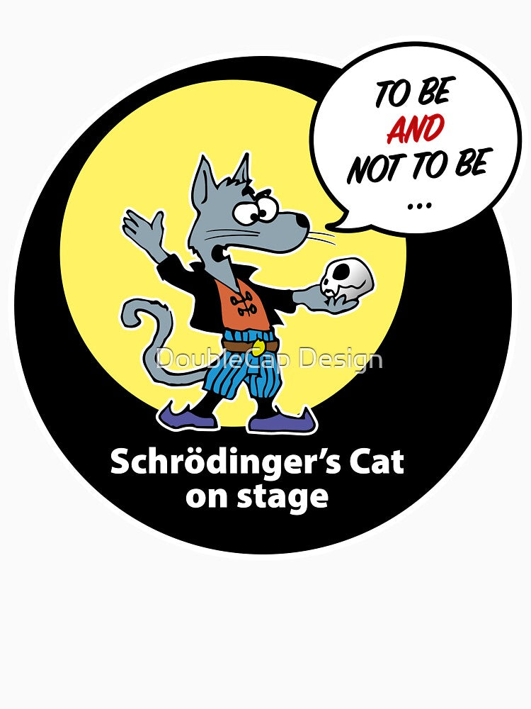 Schrodinger's cat on stage by DoubleCap Design