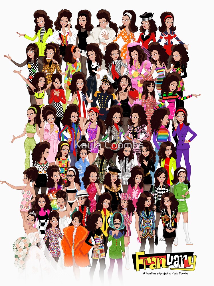 Fran Fine Mega Outfit Collage by Kayla Coombs