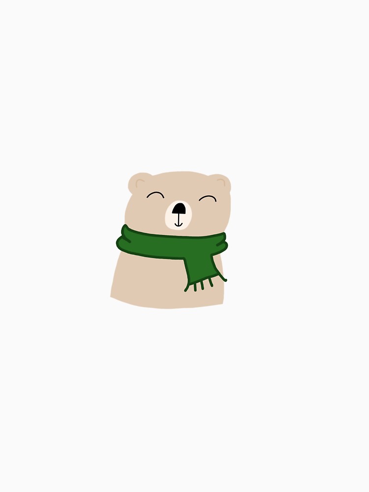 Cute Winter Bear with Scarf (Beige) by AlamooDesigns