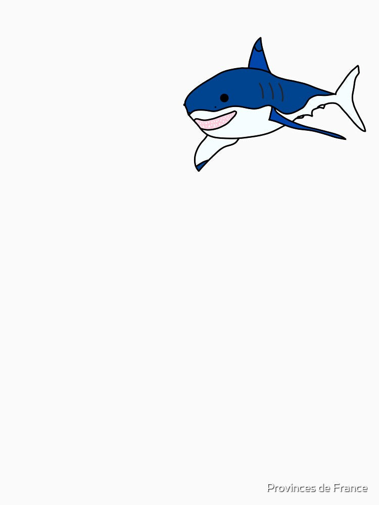 Minimalist Great White Shark by Provinces de France