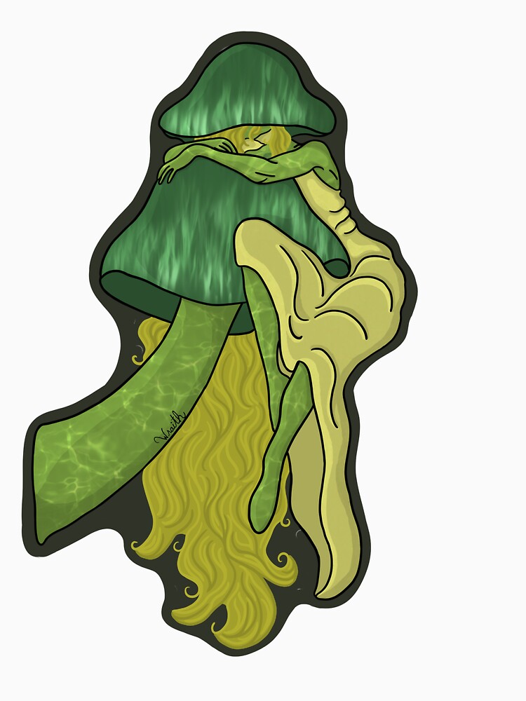 Parrot Waxcap Mushroom by Art by Wraith