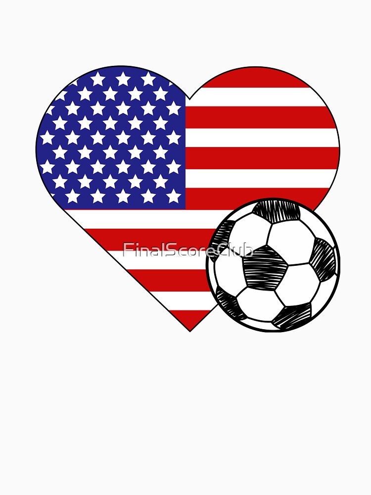 United States Soccer Heart Design by FinalScoreClub