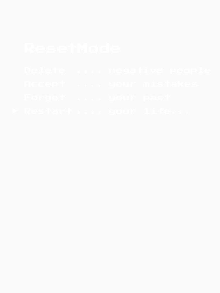 Reset Mode System Text With Retro Digital Mindset by Stotee