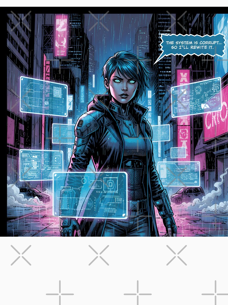 Cyberpunk Hacker City Streets by LowBattery Social Club