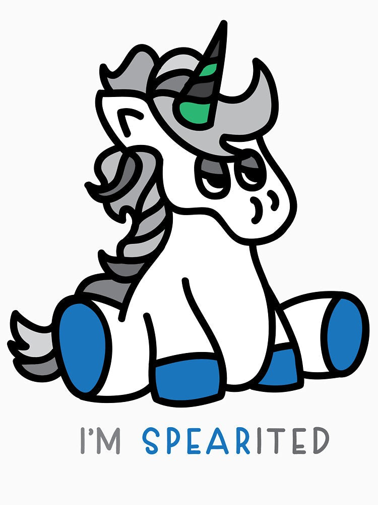 I am SPEARITED Alternative Goth Sad Unicorn by teashorts