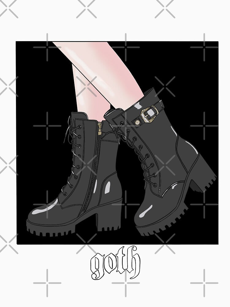 goth punk boots by majinjoni