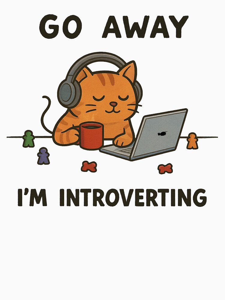 Peacefully working cat for introverts people! by FatPumaCompany