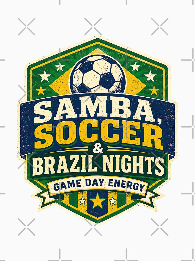 Samba Soccer Brazil Nights Game Day Badge by Arabic Ink Studio