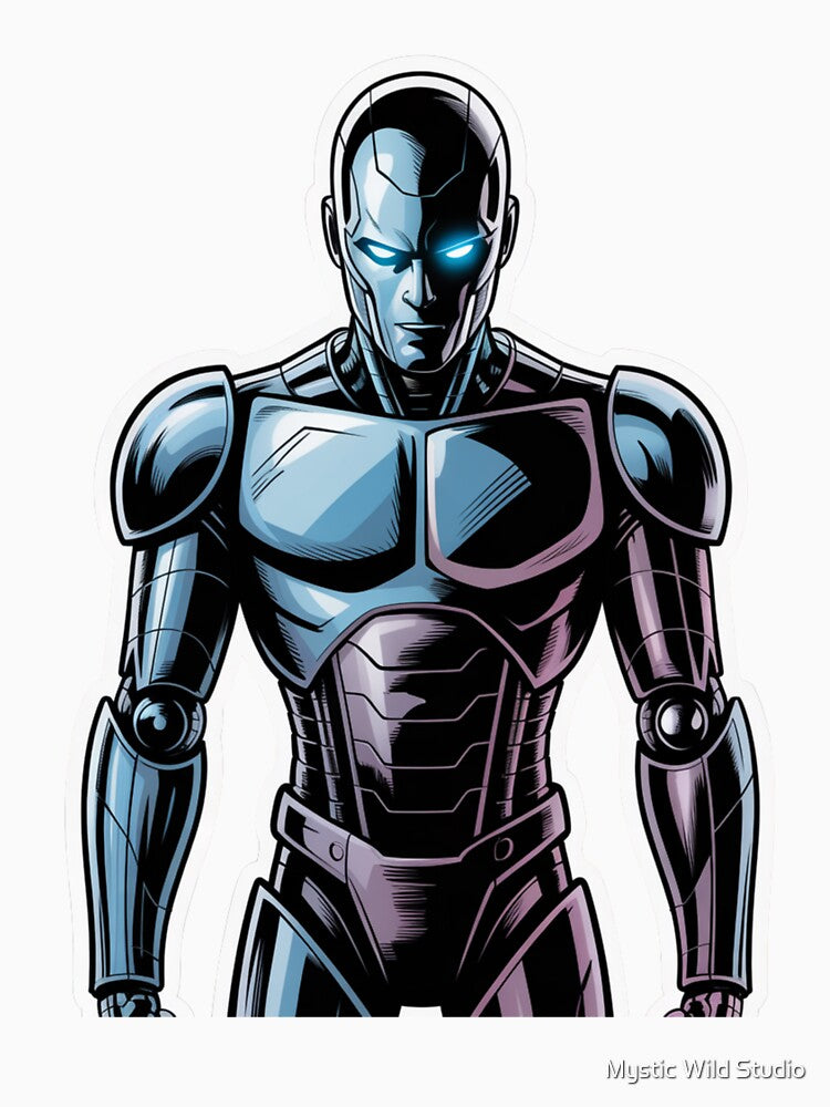 Futuristic AI Enforcer Illustration by Mystic Wild Studio