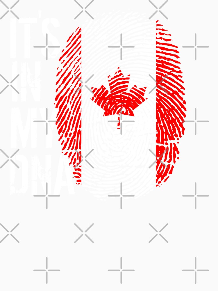 Canada Flag Fingerprint - It's in my DNA Canadian by PartyShirts1