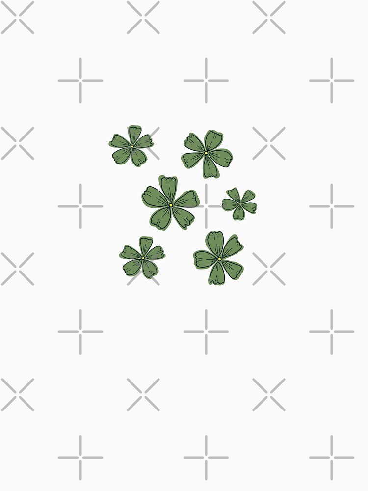 Y2K Green Clover flowers sticker set by Aesthetica-1