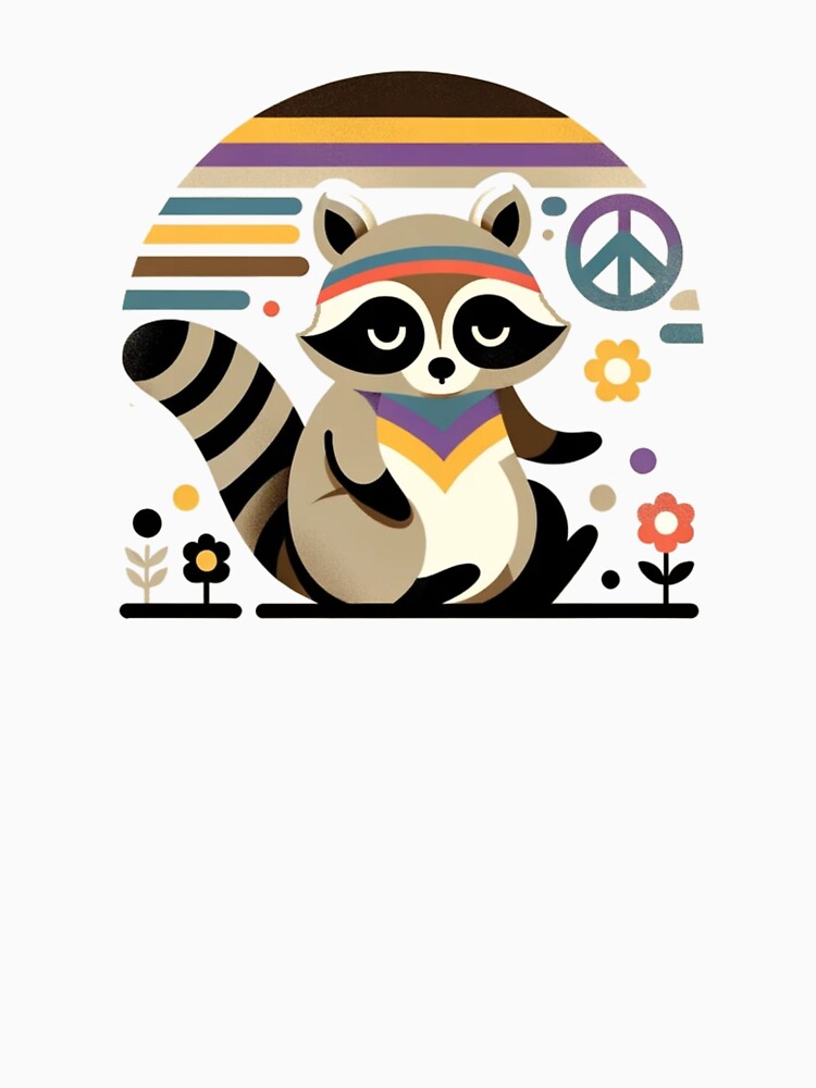 Hippie Raccoon Shirt by YuckUncky
