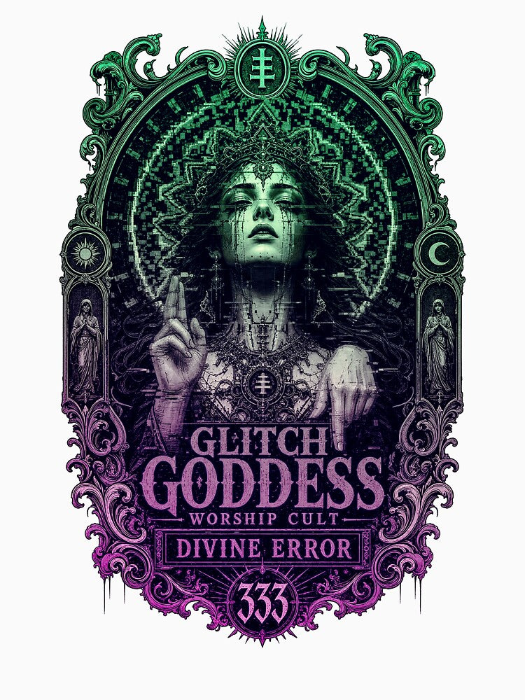 Glitch Goddess | Worship Cult | Cyber Occult | Matrix Design by Macro Orbit