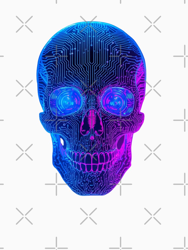 Cyber Skull Circuit by Kavya Art