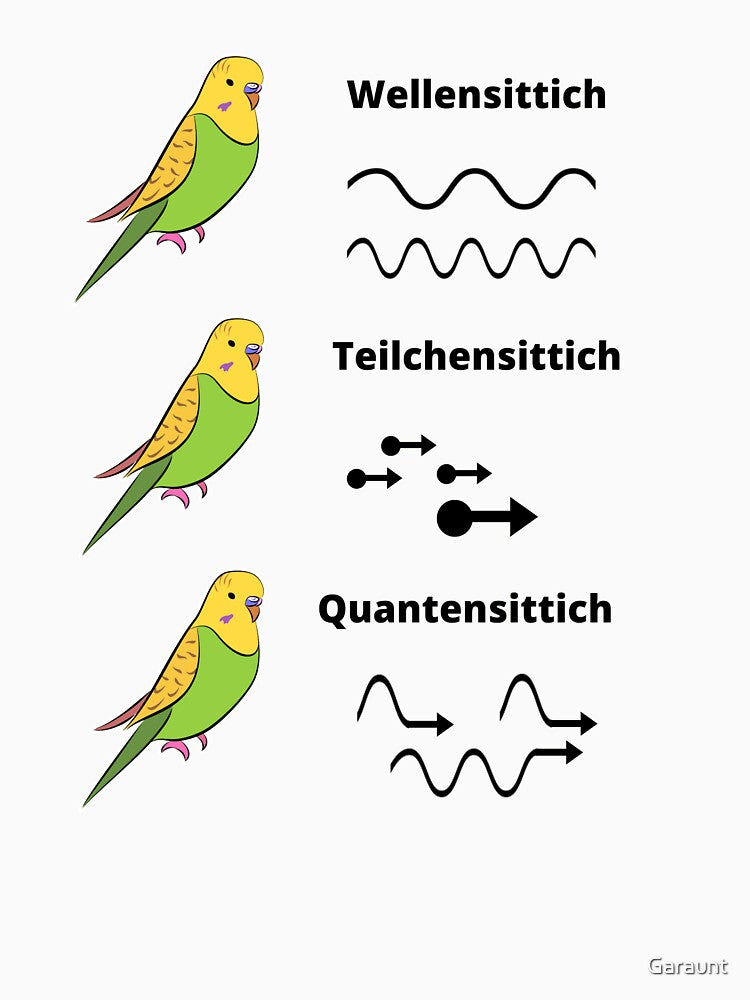 Wave Parakeet Quantum Particles - Nerd Sciences Physics by Garaunt - The bavarian brute