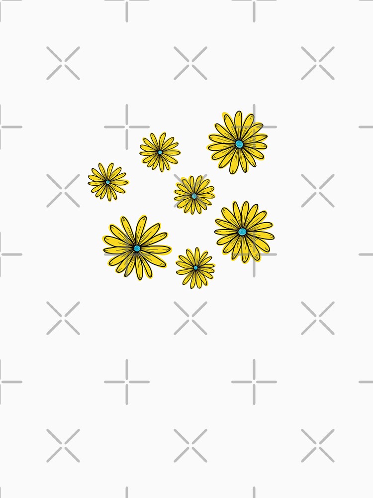 Y2K neon yellow daisy flowers sticker- cyberpunk flowers by Aesthetica-1