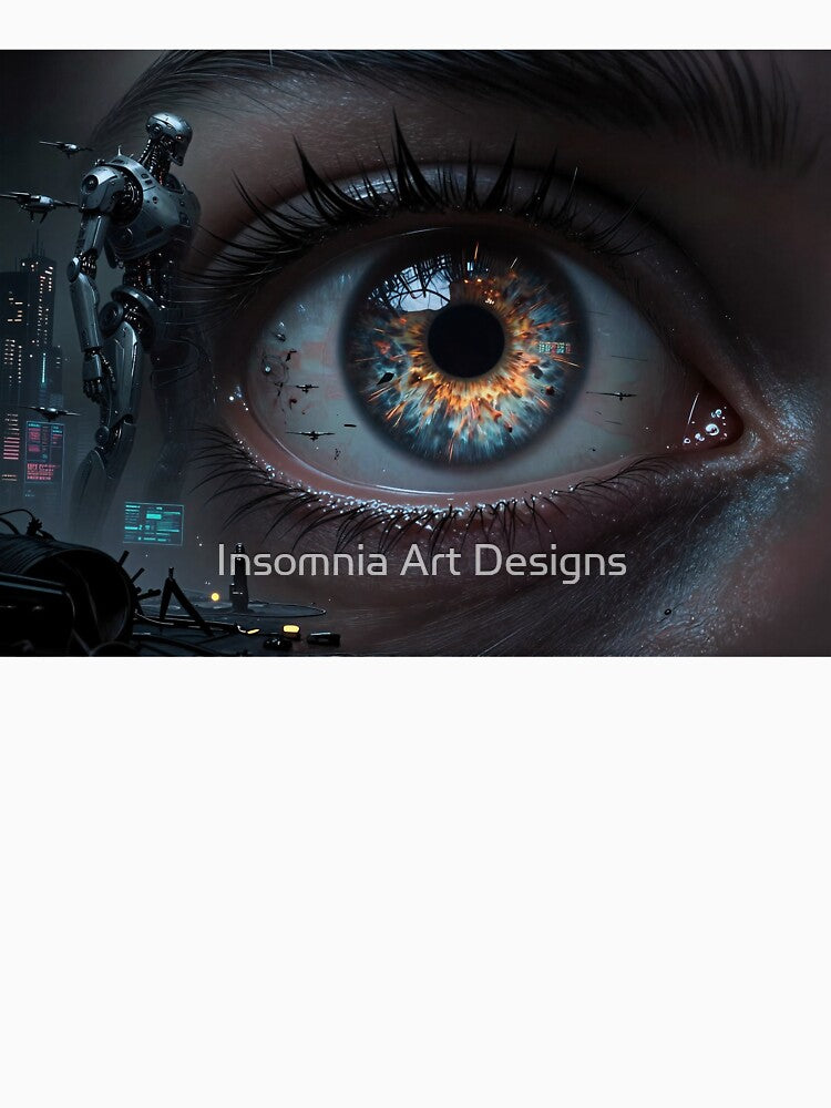 Futuristic Eye Watching a Robotic World by Insomnia Art Designs