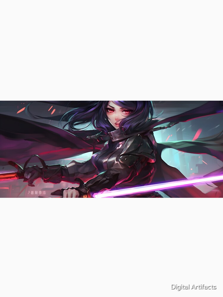 Dystopian Art - Cyborg Girl with Energy Blade - Dystopian Art by Digital Artifacts