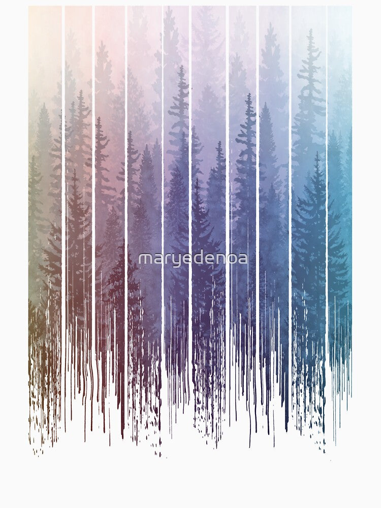 Grunge Dripping Rainbow Misty Forest by maryedenoa