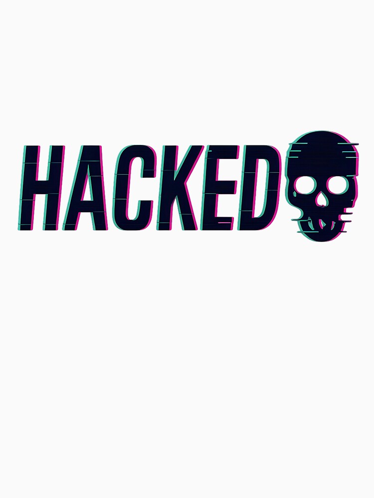 HACKED // Digital Intrusion Glitch Skull Design by GL1TCH-WEAR