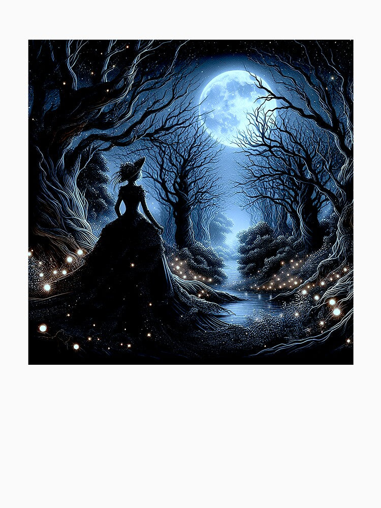 goth aesthetic forest dark blue by SpookyRat1942