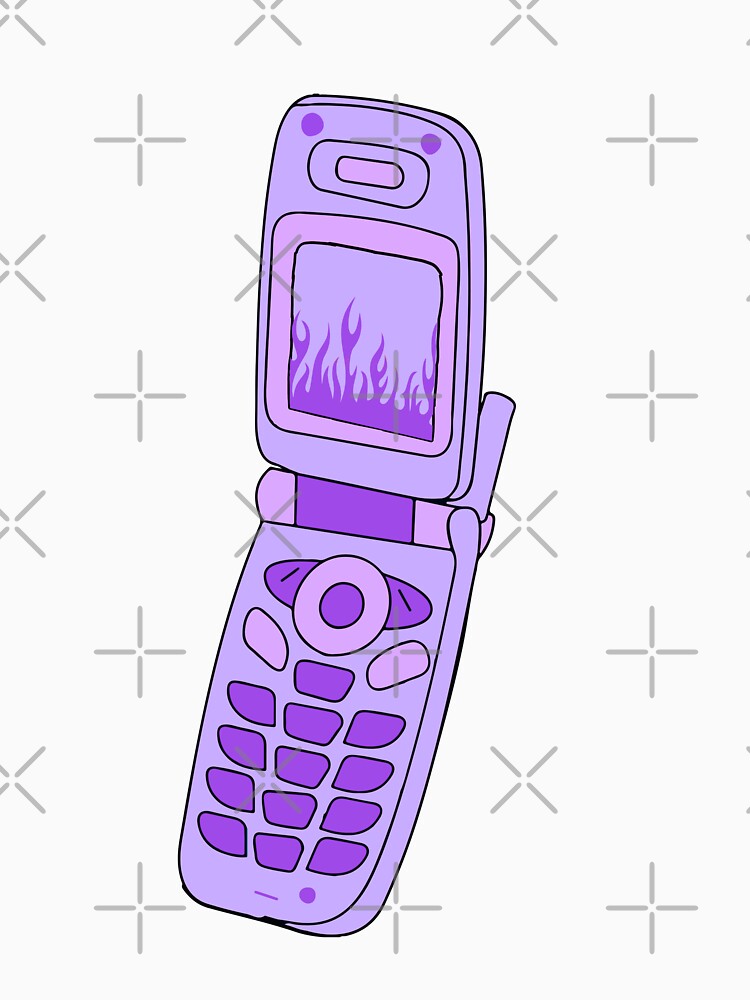 Y2k purple flame flip phone design by azzeddine  ⭐⭐⭐⭐⭐
