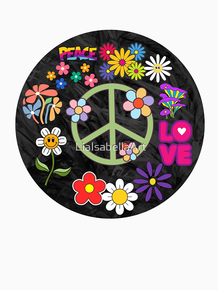 Retro Hippie Peace by LiaIsabellaArt