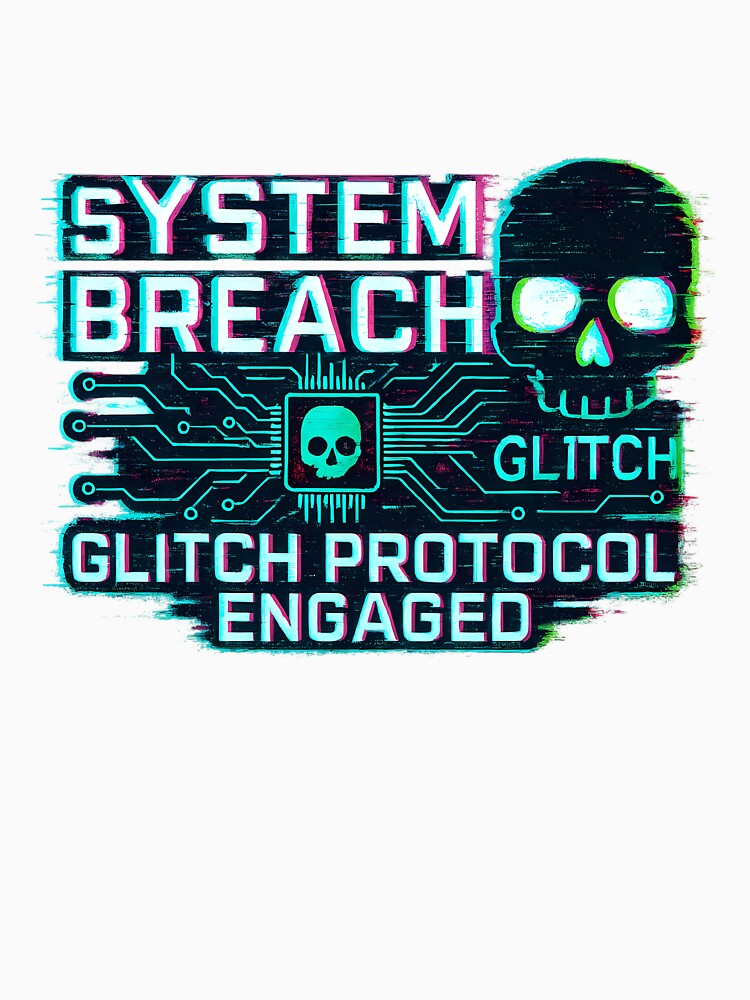 SYSTEM BREACH // GL1TCH PROTOCOL Skull Design by GL1TCH-WEAR