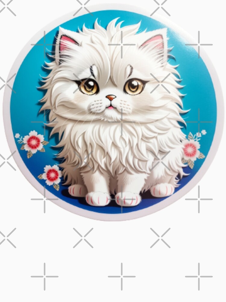 Cute Kawaii Persian Cat 009 by Alexis Art Collection