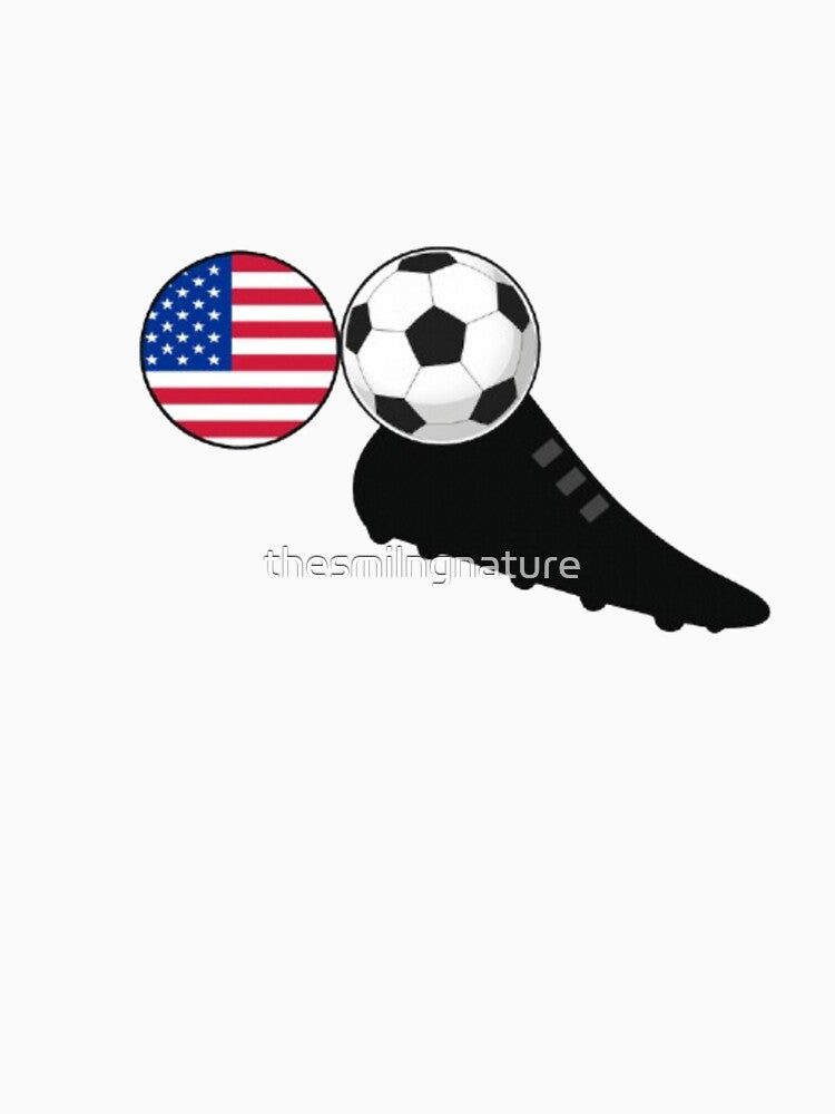 American Soccer Vibes – Flag, Ball & Boot Combo by thesmilngnature