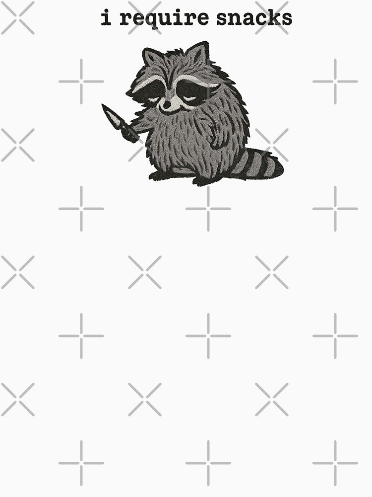i Require Snacks Funny Raccoon by will freed18