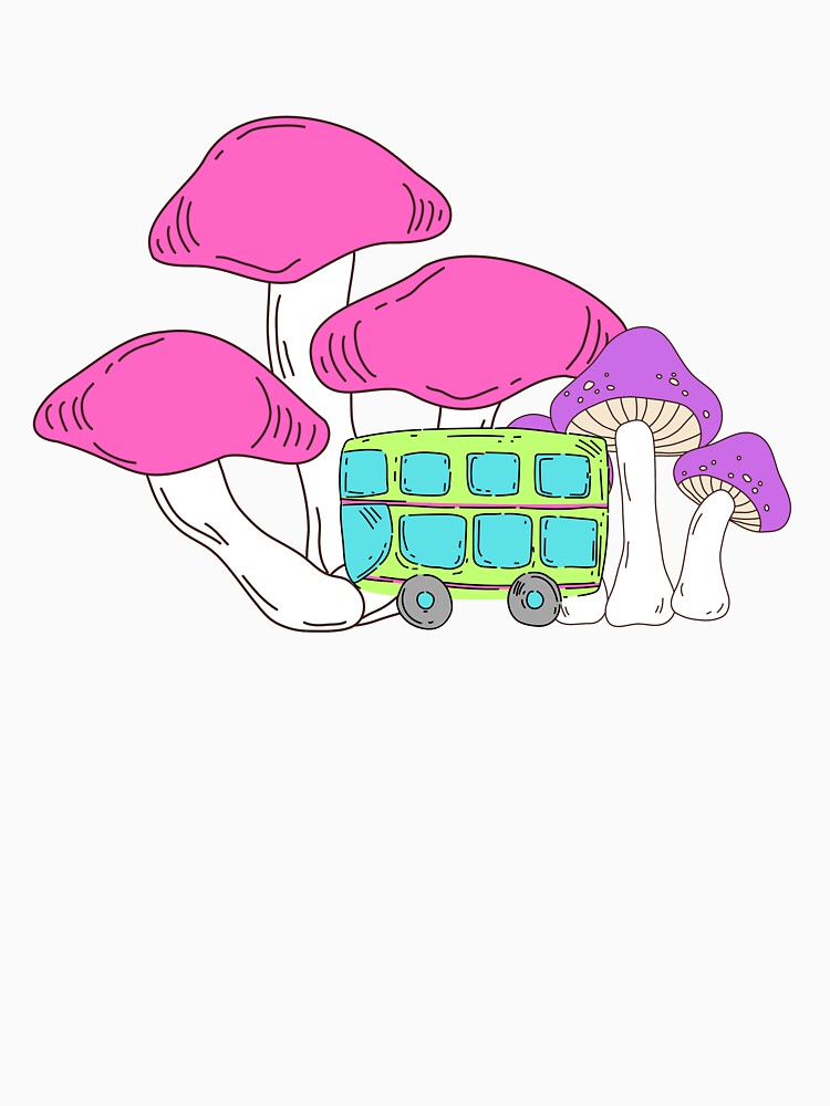 Hippie bus in the land of Psychedelic Mushroom by CypisDesign