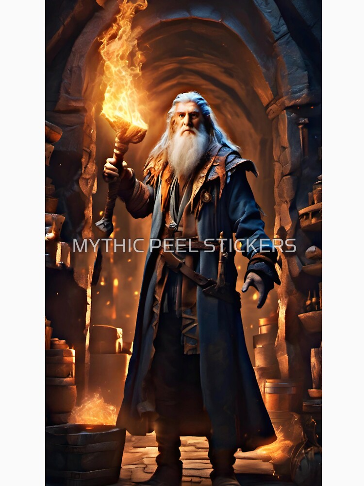 "Wizard of the Ages by MYTHIC PEEL STICKERS