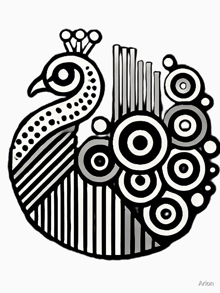 Minimalist Royal Peacock by Arion