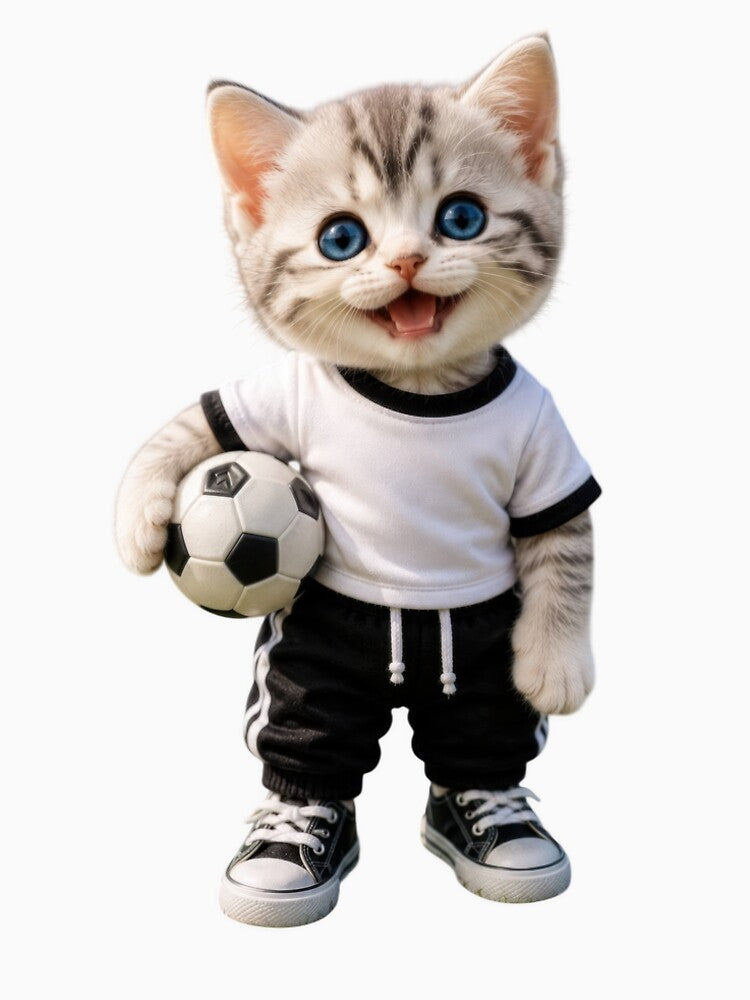 Cute Soccer Kitten by dreamybyana