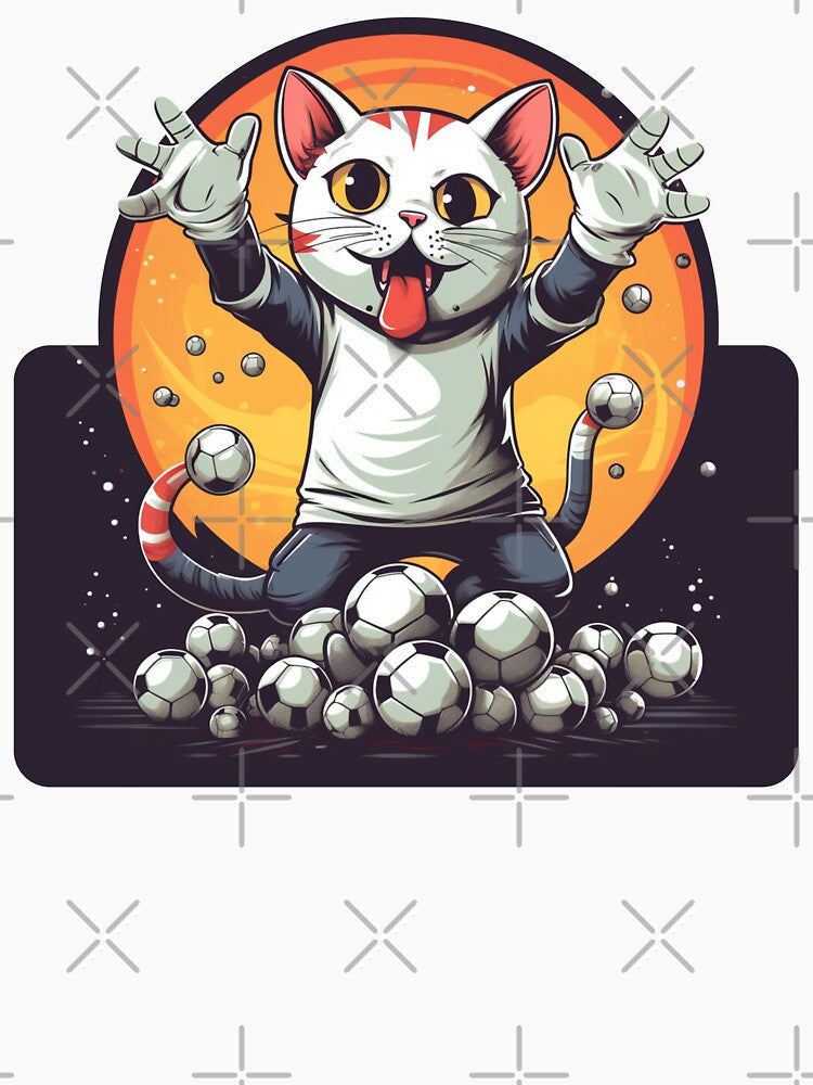 Cat Goalkeeper Funny Gift For Kids by Chmielayka