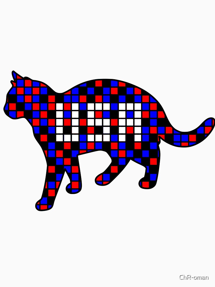 Matrix Style USA Flag Checkered Cat (v. 1) by ChR-oman